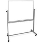 Luxor Dry Erase Magnetic Mobile White Board, 48x36, Double-Sided