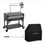 Blackstone Bronco Series Open Flame Grill with Soft Cover and Coal Rake