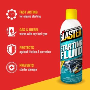 B'laster Fast-Acting Starting Fluid - 340g - 6pk
