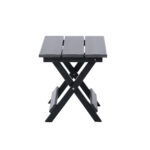Lake Country Outdoors Weather-Resistant High-Density Polyethylene Folding Side Table - Black