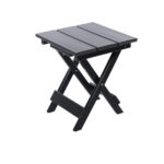 Lake Country Outdoors Weather-Resistant High-Density Polyethylene Folding Side Table - Black
