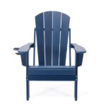 Lake Country Outdoors High-Density Polyethylene Black Adirondack Chair - Blue