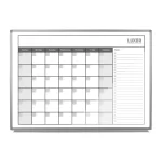 Luxor Magnetic Dry-Erase Monthly Calendar - 48-in  x 36-in