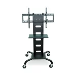 Luxor Mobile Flat Panel TV Stand + Mount - Black