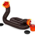 Camco RhinoFLEX 15ft Sewer Hose Kit with 4-in-1 Elbow, Caps