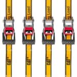 Cat® 12ft 4pc Ratchet Tie-Down Strap Set - 600lb Work Capacity