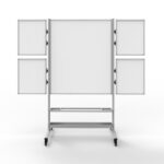 Luxor Dry Erase Magnetic Mobile Collaboration Station White Board with 40x48 Centre Board and Four 18x24 Attachable White Boards