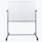 Luxor Dry Erase Magnetic Mobile Combination Ghost Grid/White Board, 48x36, Reversible