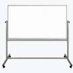 Luxor Dry Erase Magnetic Mobile Combination Ghost Grid/White Board, 72x40, Reversible