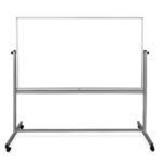 Luxor Dry Erase Magnetic Mobile White Board, 72x40, Double-Sided