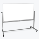 Luxor Dry Erase Magnetic Mobile White Board, 72x48, Double-Sided