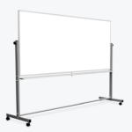 Luxor Dry Erase Magnetic Mobile White Board, 96x40, Double-Sided