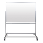 Luxor Dry Erase Magnetic Mobile Glass Board, 60x40, Double-Sided
