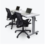 Luxor 60" Adjustable Flip-Top Table, Crank Handle