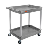 Luxor ENDURA® XL 38" H Two-Shelf Utility Cart, 32" W x 24" D, Grey, Tub Shelves