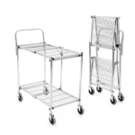 Luxor Two-Shelf Collapsible Wire Utility Cart