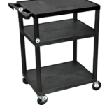 Luxor WT42E Black 18" x 24" Tuffy Utility and Audio / Visual Cart