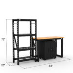 CAT garage storage cabinet set with 1 shelving unit, 1 base cabinet and 48 inch workbench