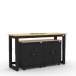 Cat RTASETA ready-to-assemble garage storage cabinetry set with workbench