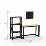 CAT storage cabinet set with 1 shelf, 1 wall cabinet and 48 inch workbench