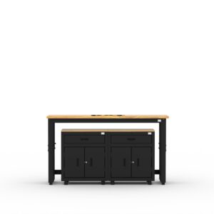 Cat RTASETF ready-to-assemble garage storage cabinetry set with locker and base cabinet