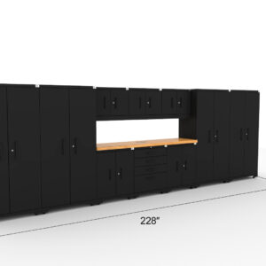 CAT-FWSETBZ steel garage storage system with 84 inch worktop
