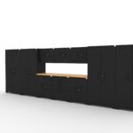 CAT-FWSETBZ steel garage storage system with 84 inch worktop