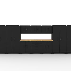 CAT-FWSETBZ steel garage storage system with 84 inch worktop