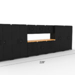 CAT-FWSETCZ steel garage storage system with 84 inch worktop