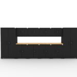CAT-FWSETDZ steel garage storage system with dual 56 inch worktops