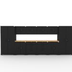 CAT-FWSETEZ steel garage storage system with dual 56 inch worktops