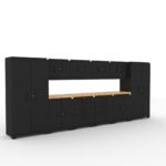 CAT-FWSETEZ steel garage storage system with dual 56 inch worktops