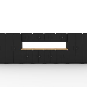 dual worktops supports organized workflow and efficient access to tools and workspace essentials.