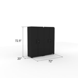 Cat FWSETHZ fully welded garage storage cabinet set with dual lockers
