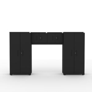 Cat FWSETJZ fully welded garage storage cabinet set with lockers and wall cabinets