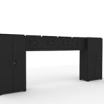 Cat FWSETKZ fully welded garage storage cabinet set with lockers and wall cabinets