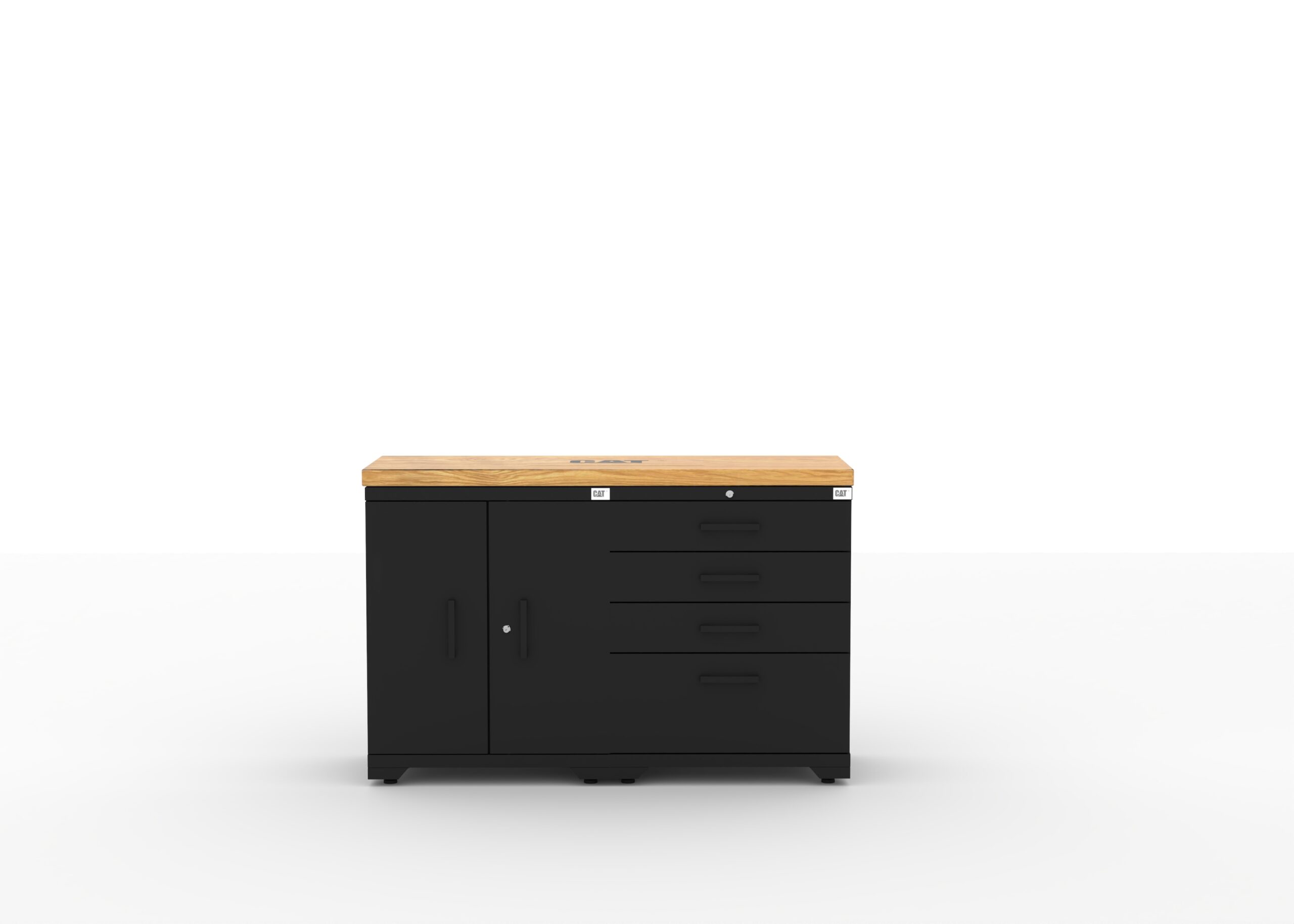CAT-FWSETMZ_main CAT-FWSETMZ steel garage storage system with 56 inch solid wood worktop
