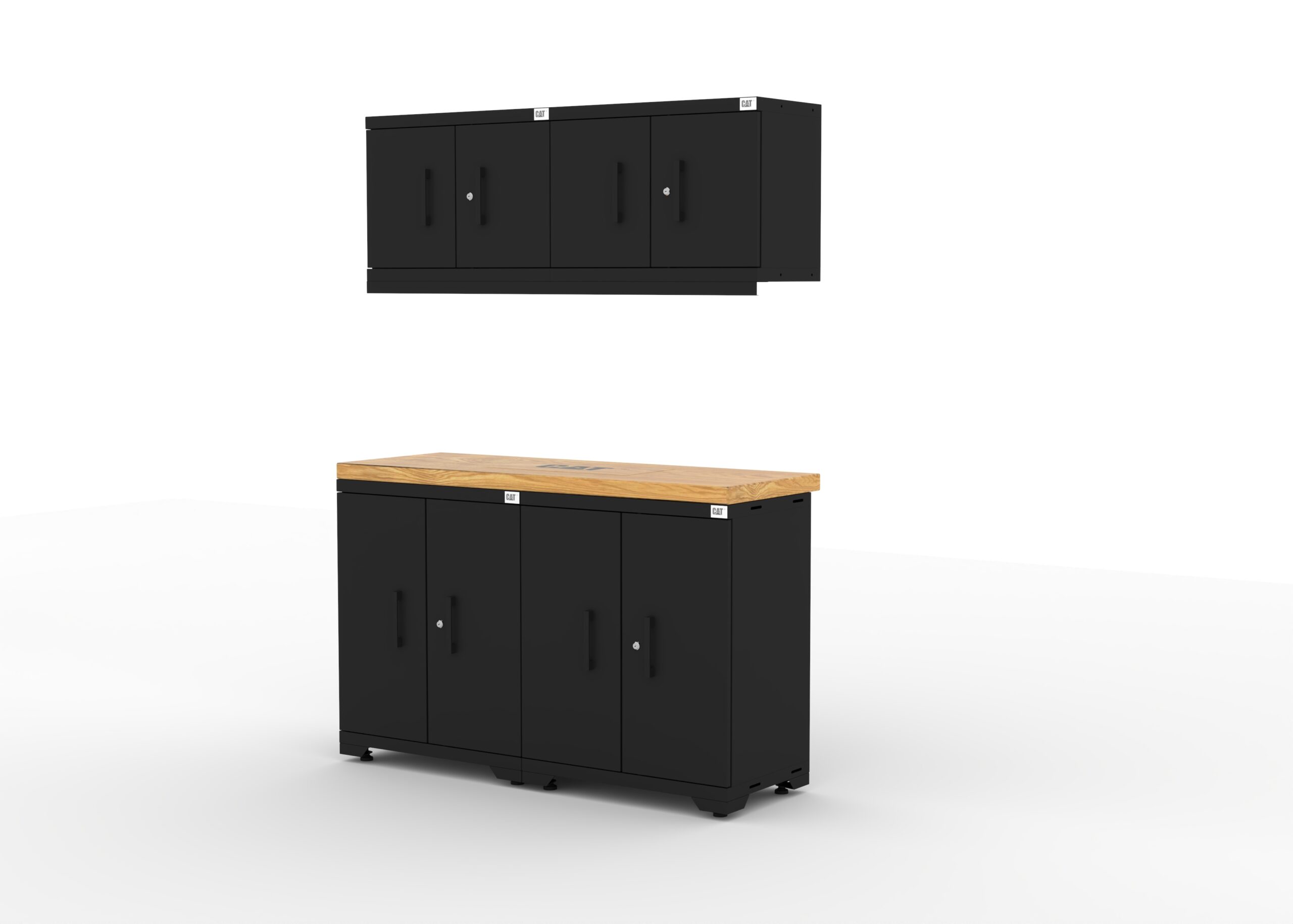 CAT-FWSETNZ_left Cat FWSETNZ fully welded garage storage cabinet set with wall and base cabinets