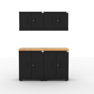 Cat FWSETNZ fully welded garage storage cabinet set with wall and base cabinets