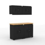 Cat FWSETNZ fully welded garage storage cabinet set with wall and base cabinets