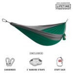Grand Trunk Double Deluxe Hammock Green Charcoal