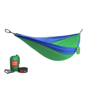 **Alt tag (short):** **Grand Trunk Double Deluxe Hammock Blue Green**