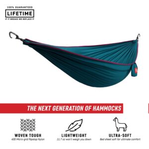Grand Trunk TRUNKTECH Double Hammock Deep Teal Maroon