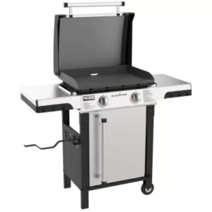 Blackstone 22inch Pro Series Omnivore Griddle with Hood, Dual Side Shelves, and Propane Storage Cabinet