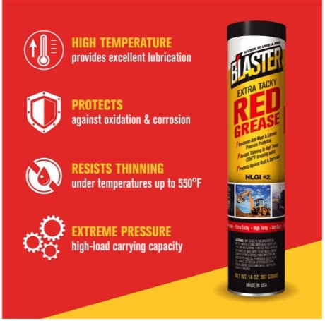 B’laster Extra Tacky Red Grease – 397g1 B’laster Extra Tacky Red Grease – 397g3