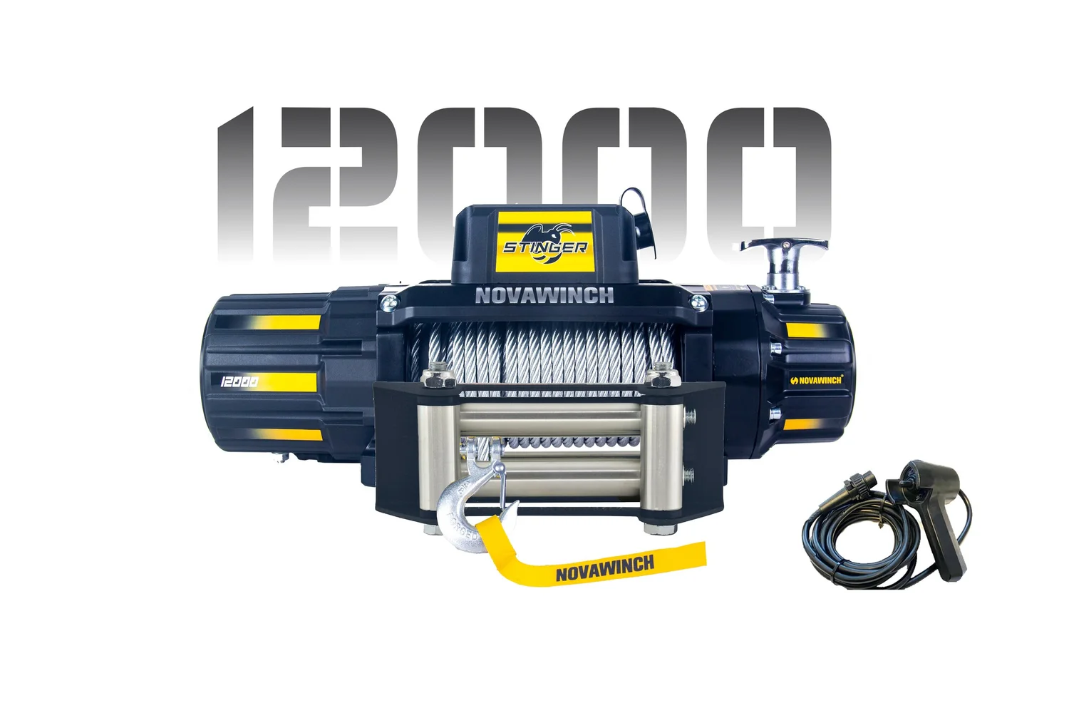 Novawinch Stinger 12,000lb Winch - 12v, Wire Novawinch Stinger 12,000lb Winch – 12v, Wire