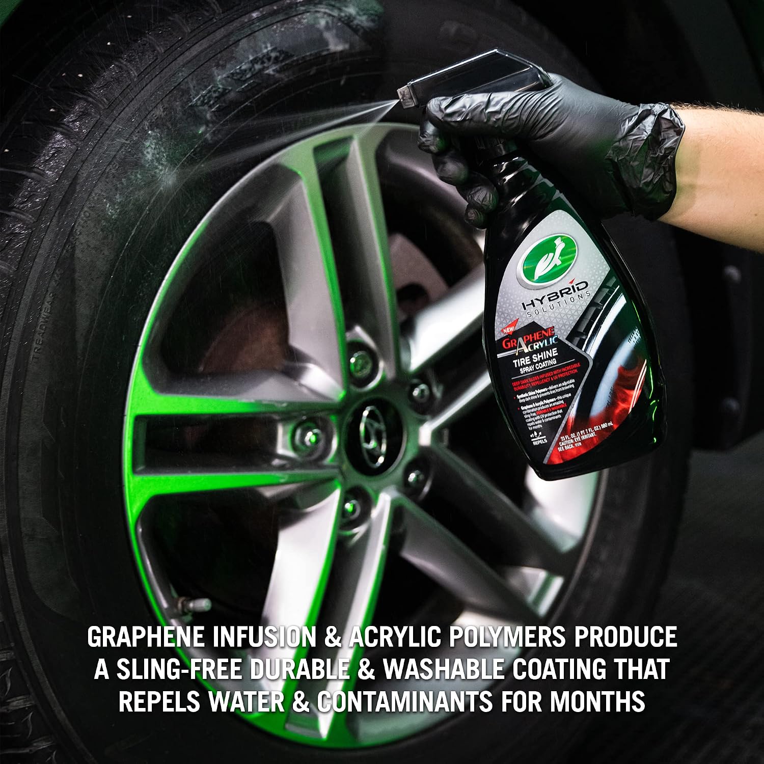 Turtle Wax Hybrid Solutions Graphene Acrylic Tire Shine Spray Coating1 Turtle Wax Hybrid Solutions Graphene Acrylic Tire Shine Spray Coating