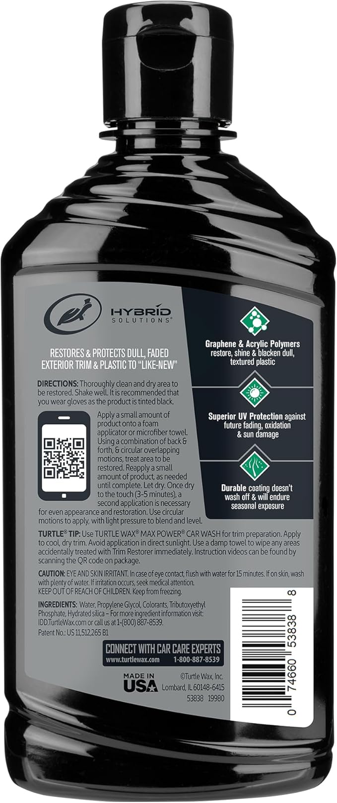 Turtle Wax Hybrid Solutions Graphene Acrylic Trim Restorer5 Turtle Wax Hybrid Solutions Graphene Acrylic Trim Restorer