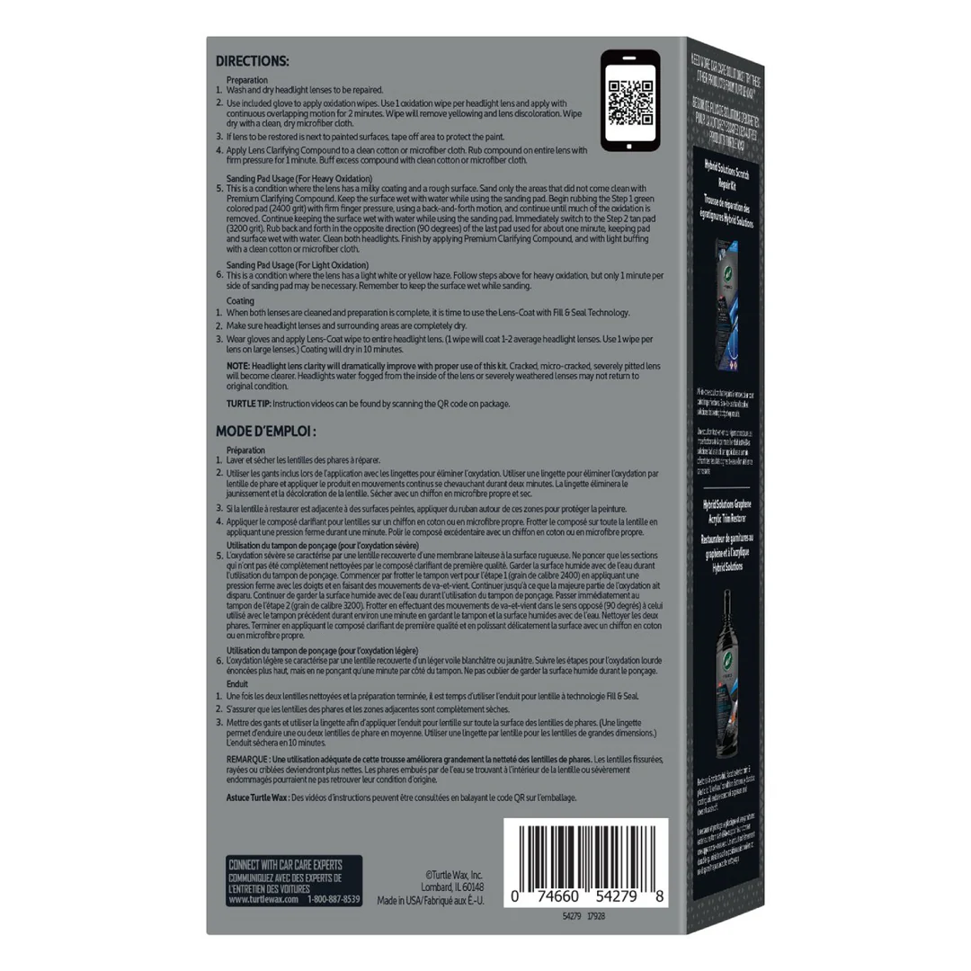 Turtle Wax Hybrid Solutions Headlight Restoration Kit3 Turtle Wax Hybrid Solutions Headlight Restoration Kit