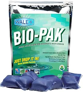 Walex Bio-Pak Drop-ins for RV and Marine Holding Tank Systems - 50 pack - Mint